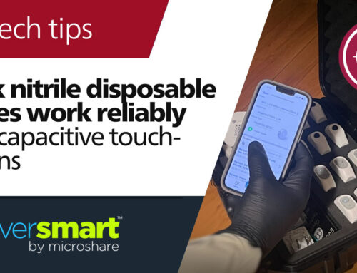 Gloves and touchscreens? It’s all possible with black nitrile disposables